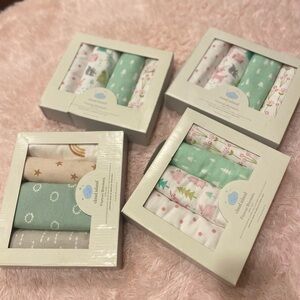 Set of Baby Cloud Island Flannel Blankets